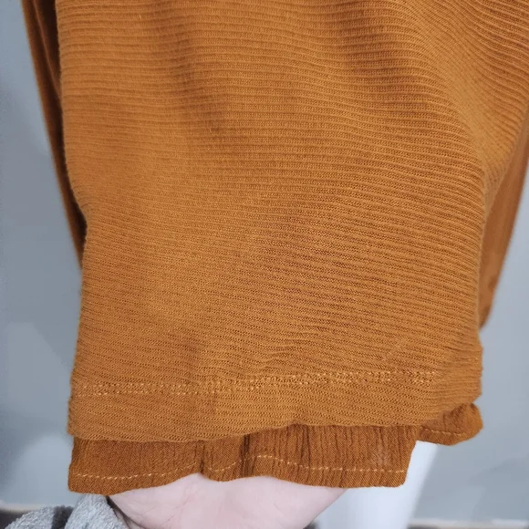 Free People Mustard Long Sleeve Top - Picture 4 of 7